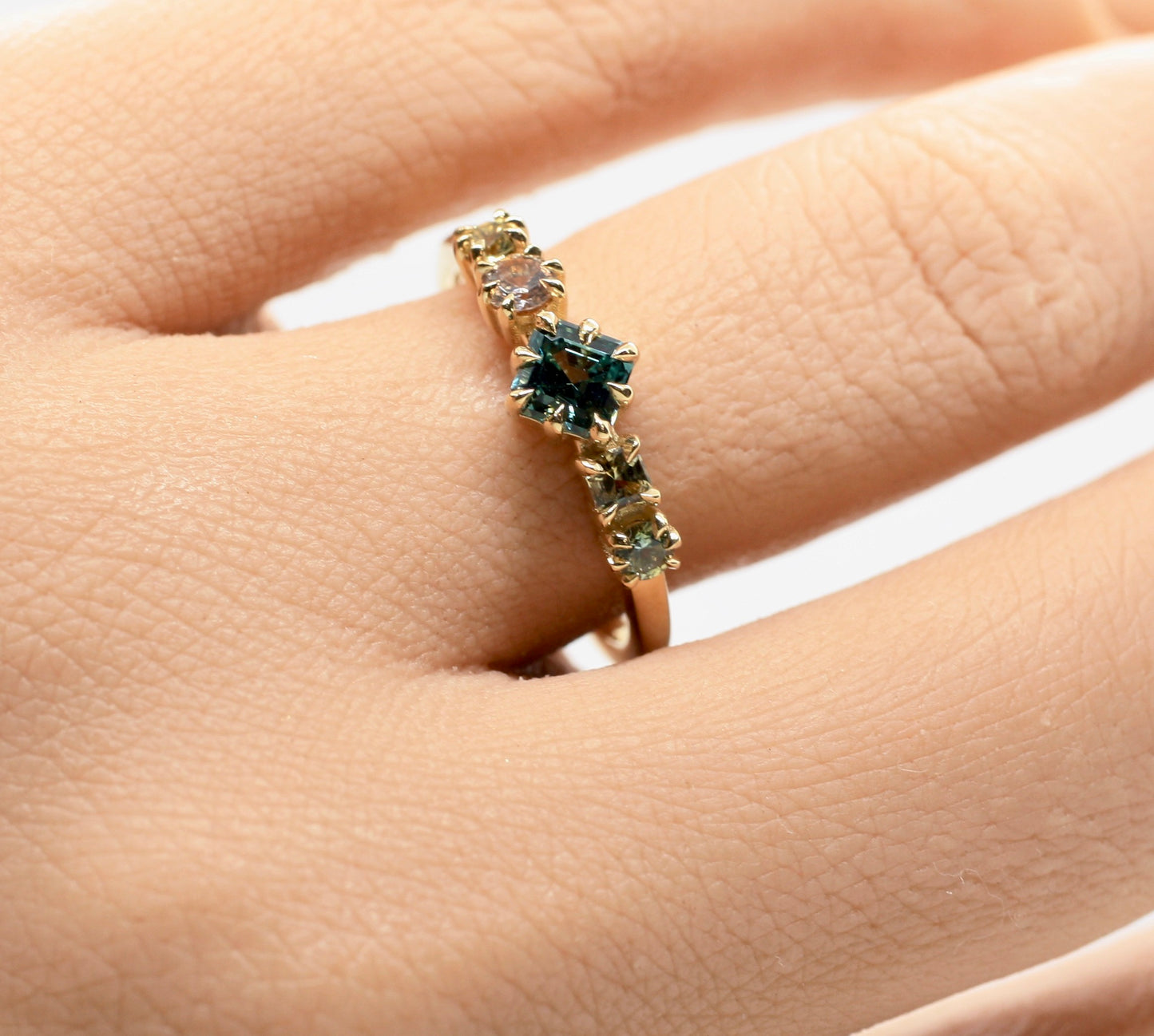 Nika Pastel Sapphire Engagement Ring