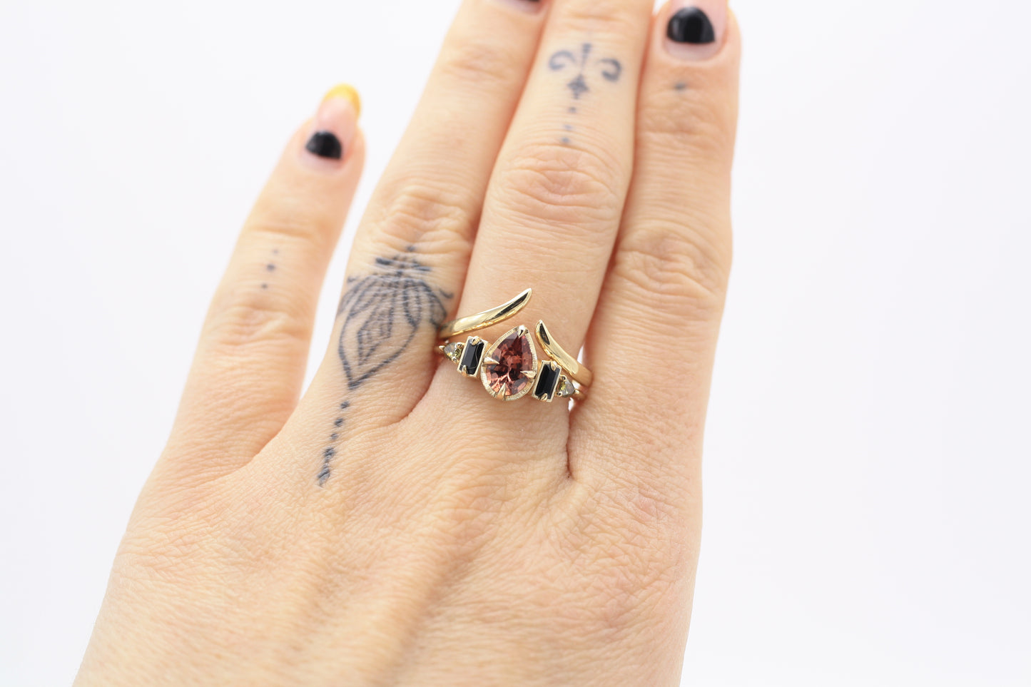 Empire Red Sapphire Engagement Ring
