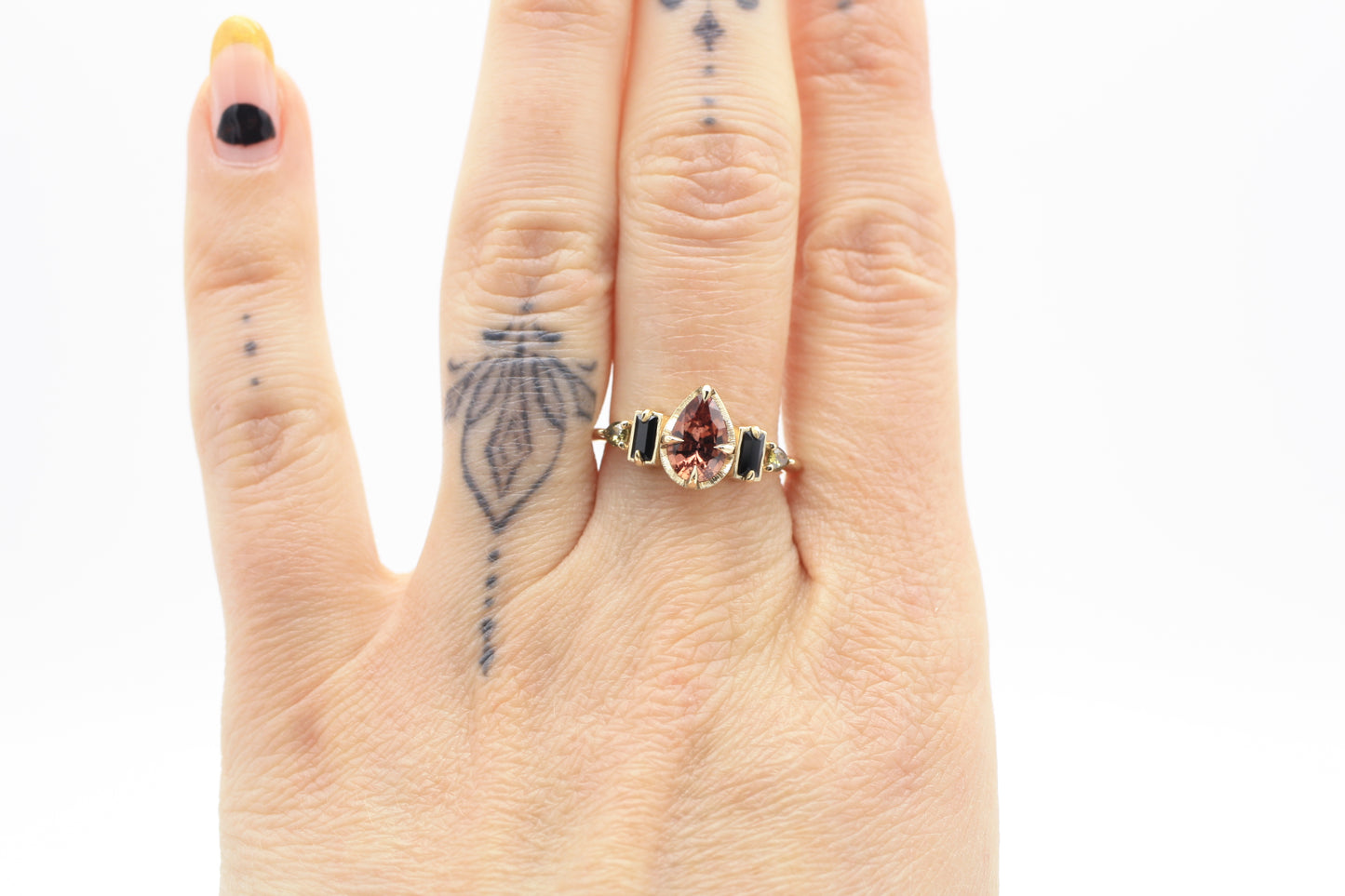 Empire Red Sapphire Engagement Ring
