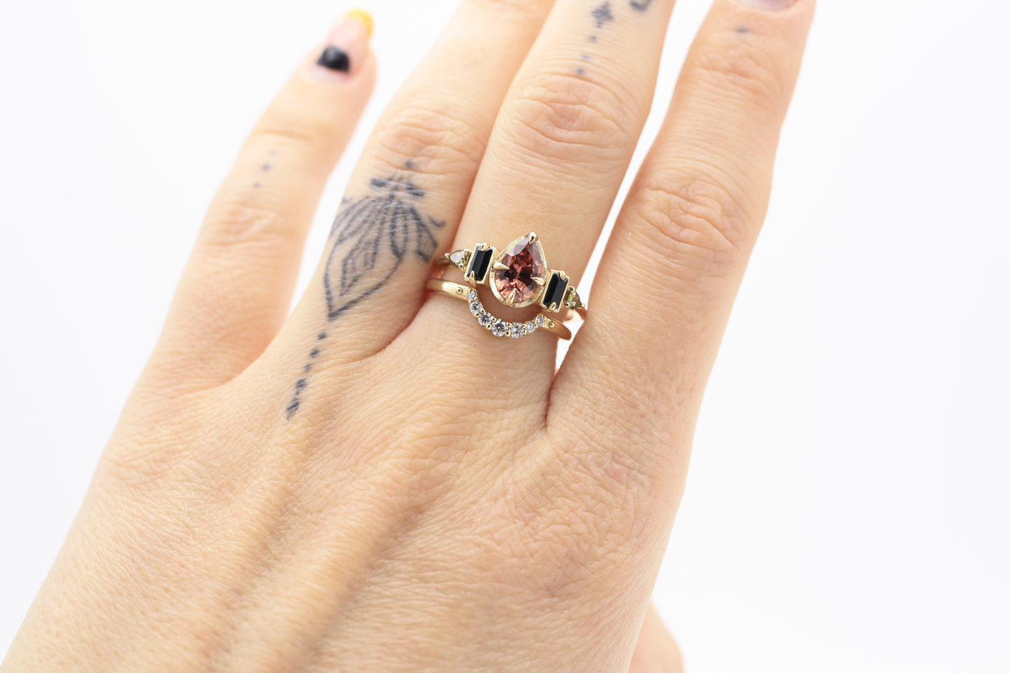 Empire Red Sapphire Engagement Ring