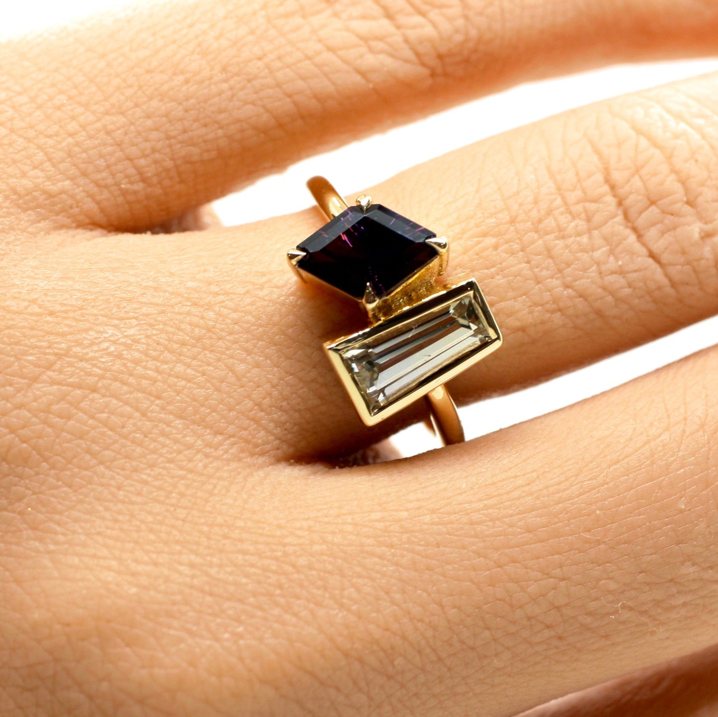 *SALE 15% off* Nox & Lux Toi et Moi Sapphire and Spinel Ring