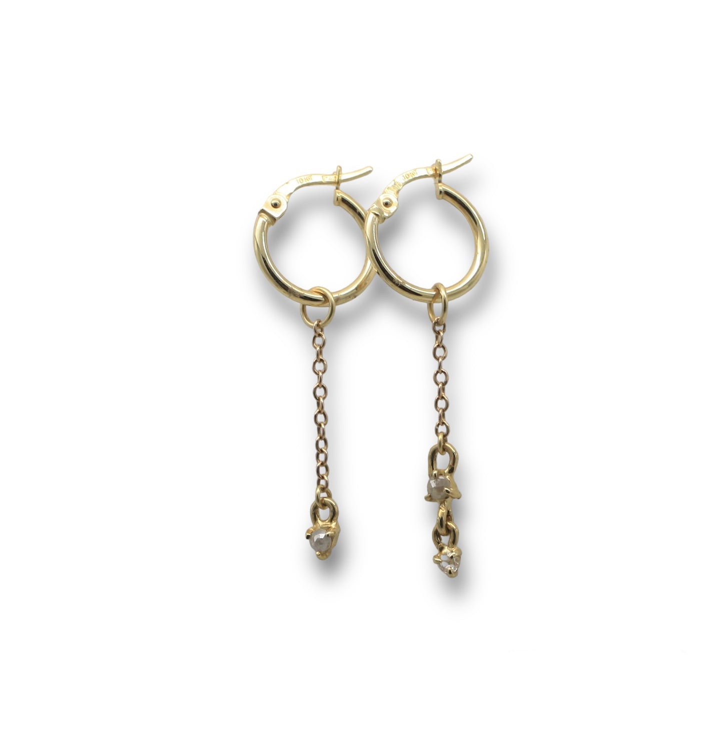 Aeliana Diamond Asymmetric Hoops