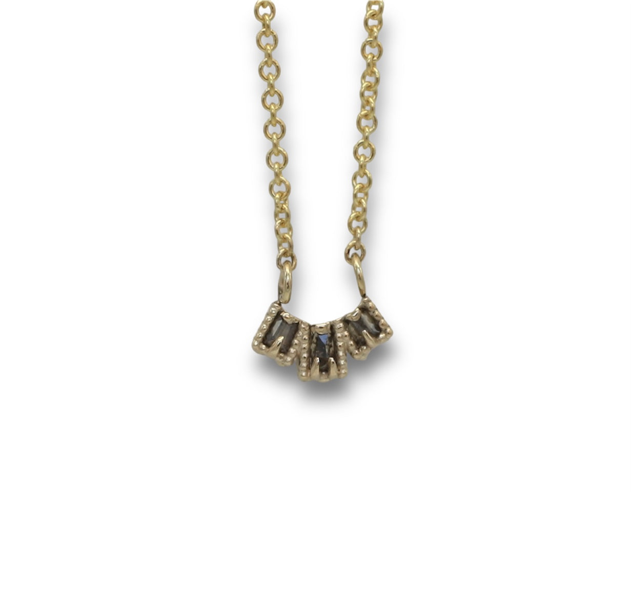 Radii Champagne Diamond Baguette Necklace