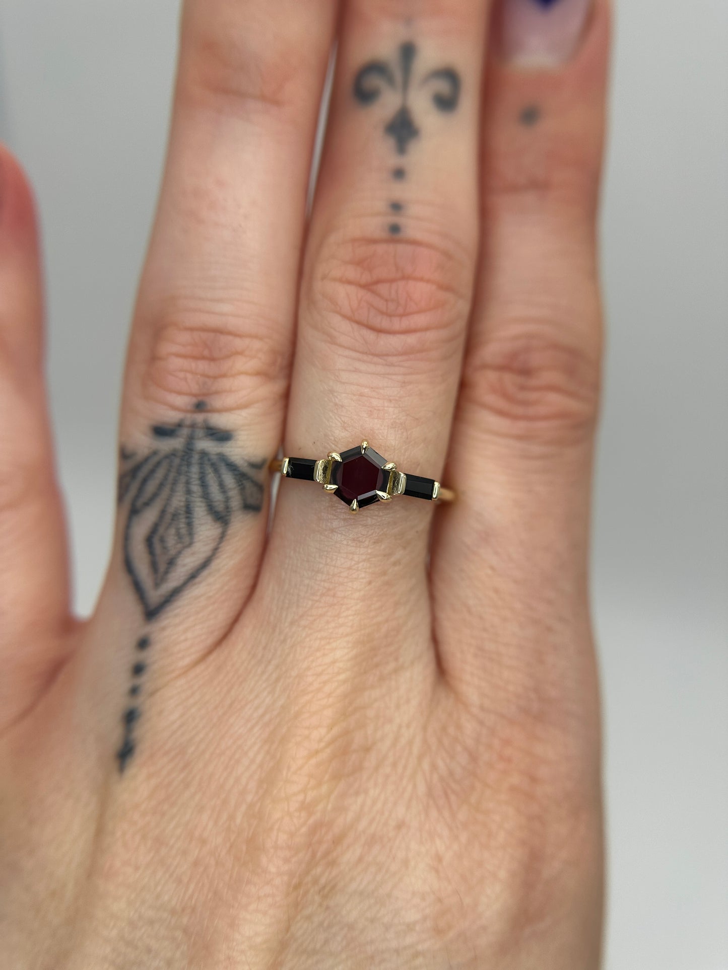 *SALE 15% off* Empire Purple and Black Spinel Ring