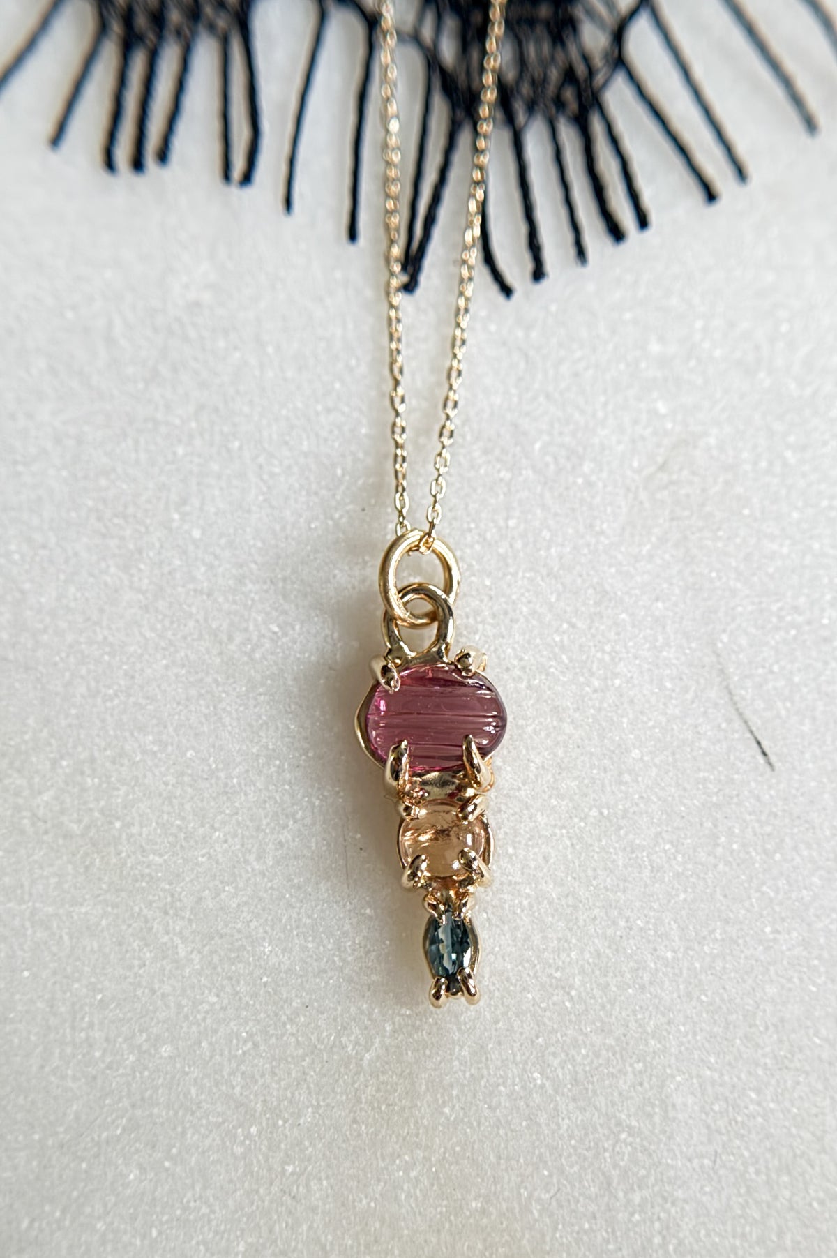 Lita Pink, Peach and Blue Pendant