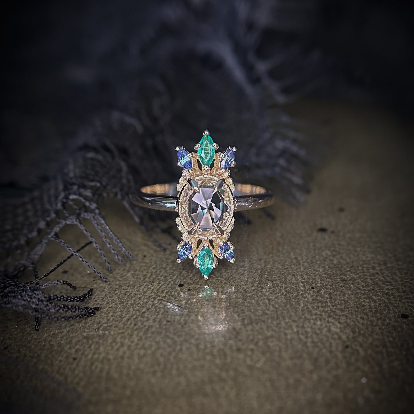 *SALE 15% off* Amara Rose Cut Sapphire Ring