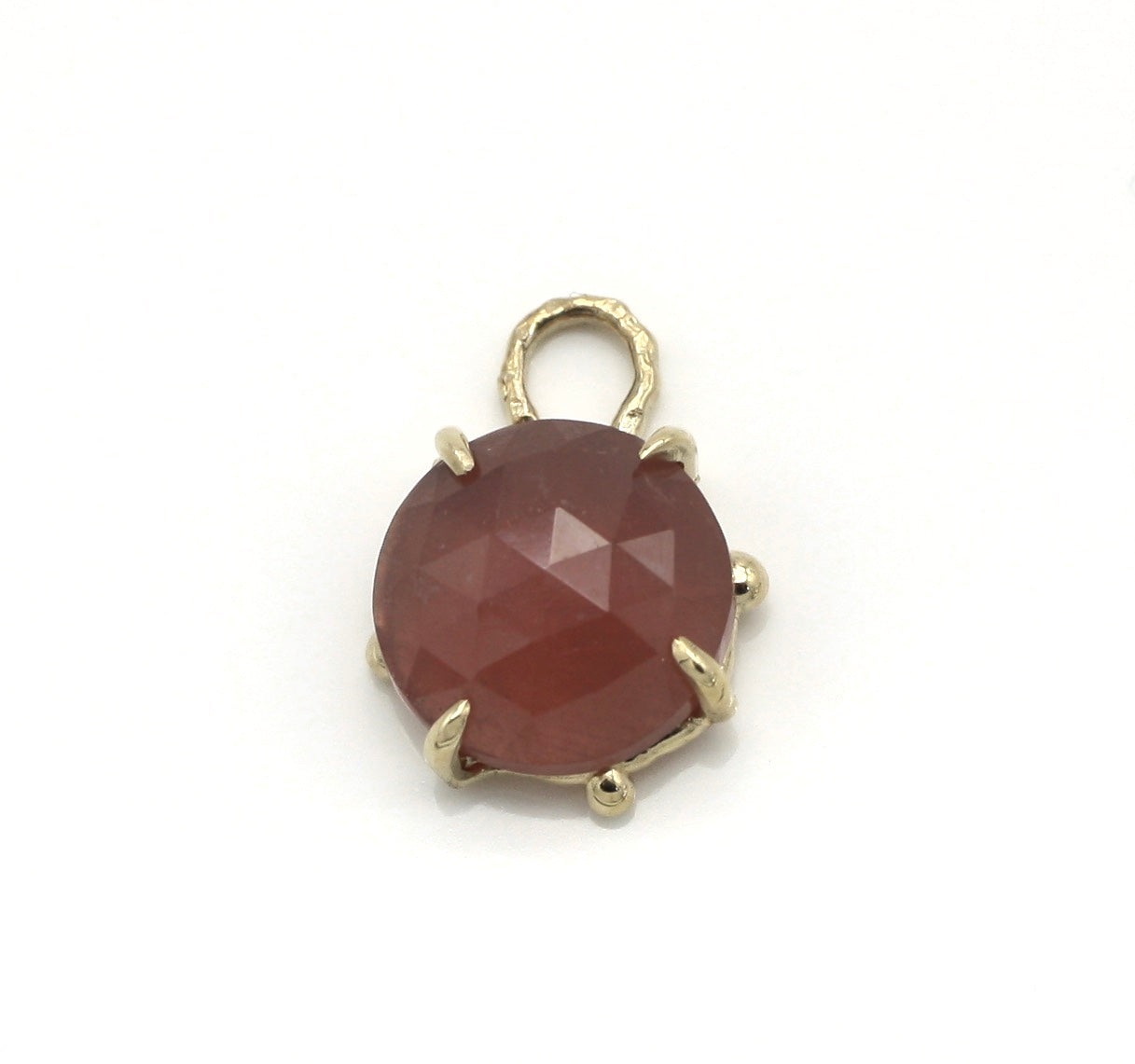 Gemma Pink Sapphire Hoop In Gold