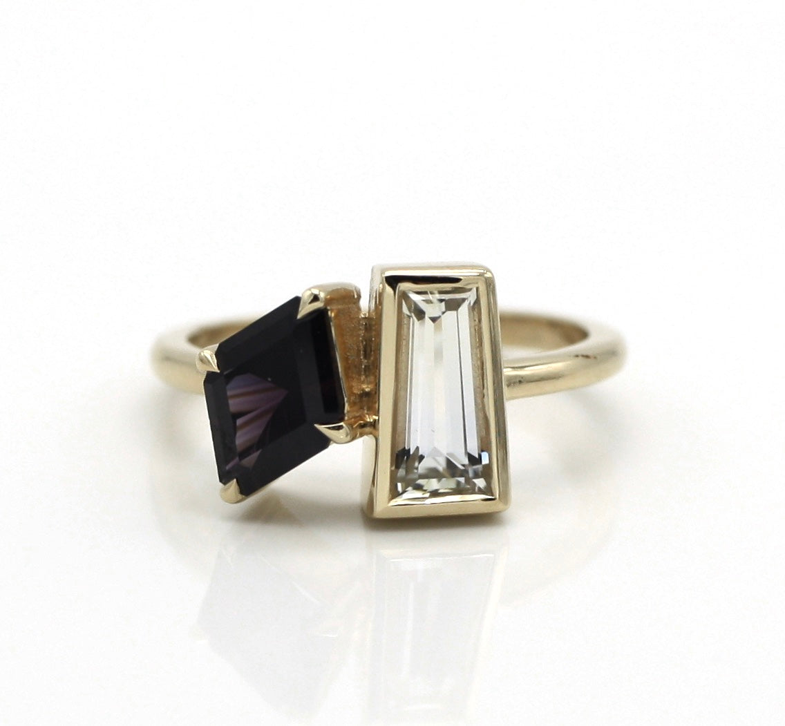 *SALE 15% off* Nox & Lux Toi et Moi Sapphire and Spinel Ring
