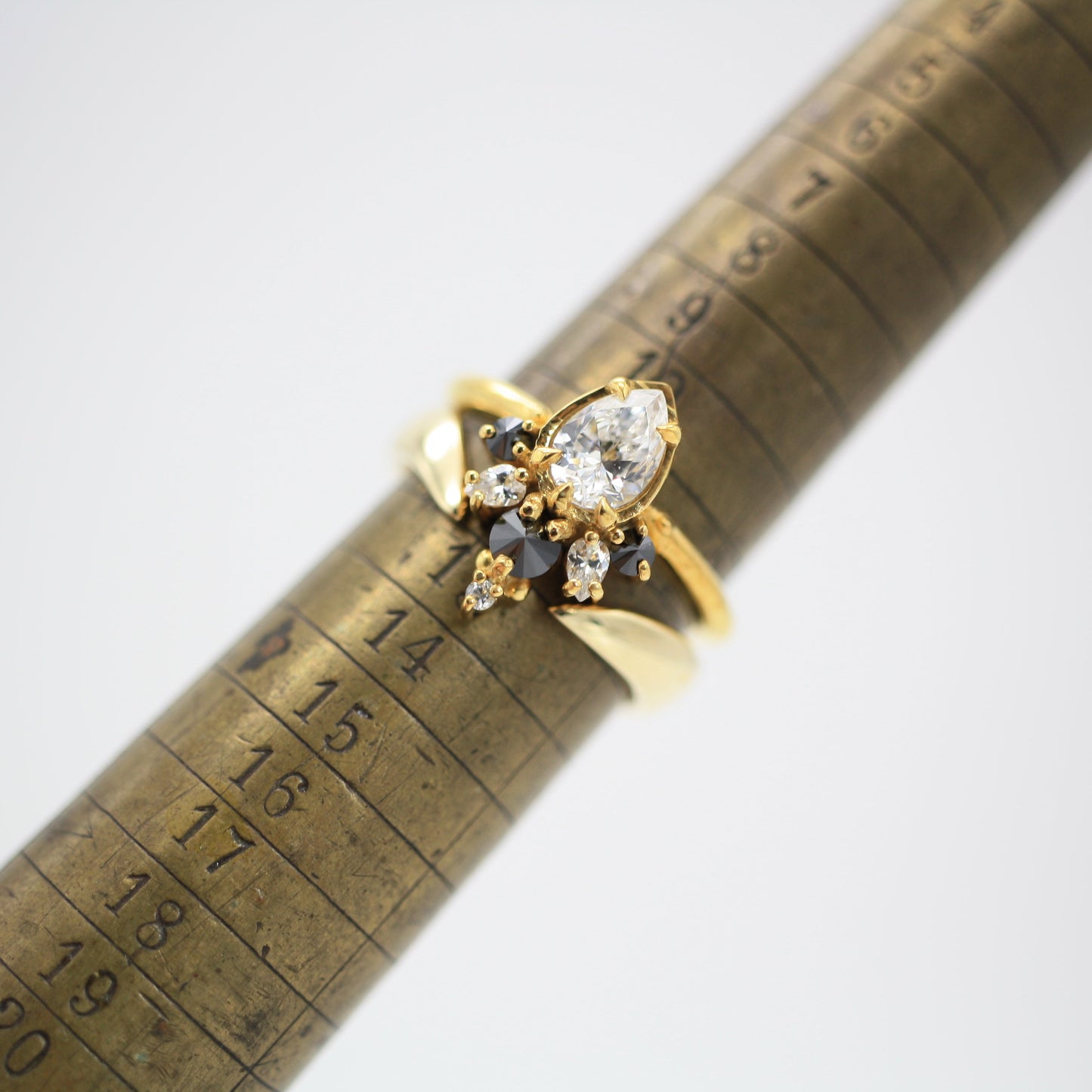 Reina Black and White Diamond Ring