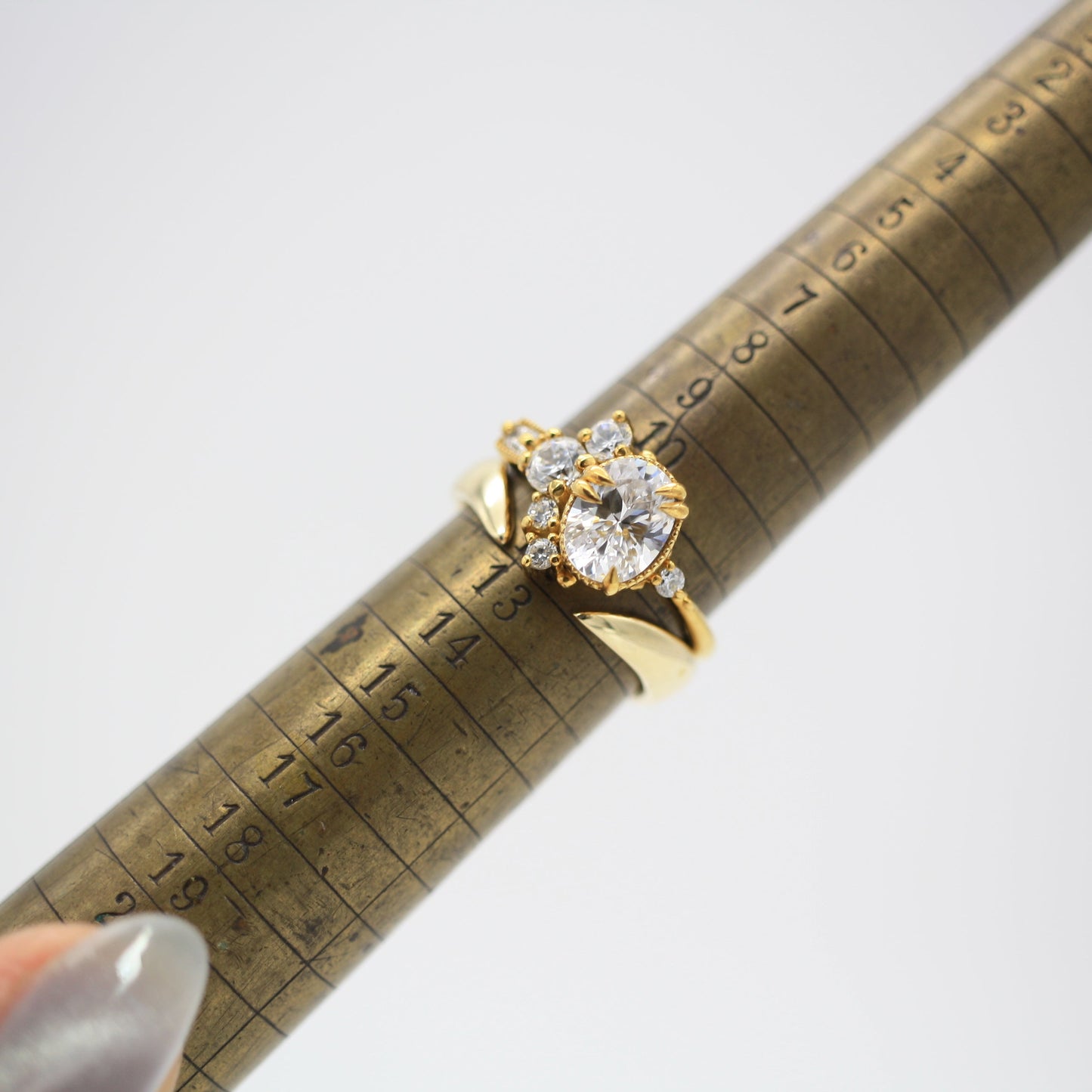 Lucretia Lab-Created Diamond Cluster Ring