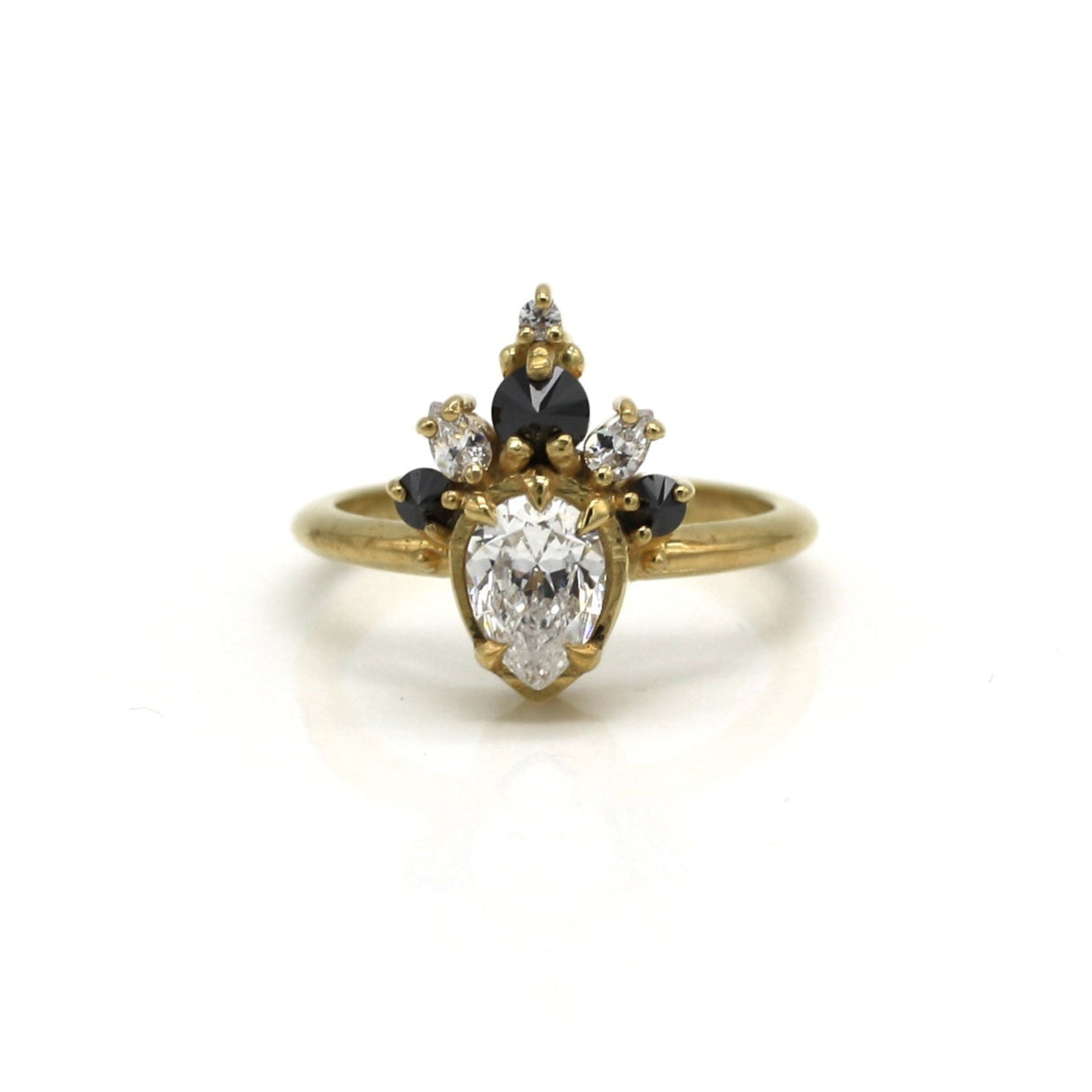 Reina Black and White Diamond Ring