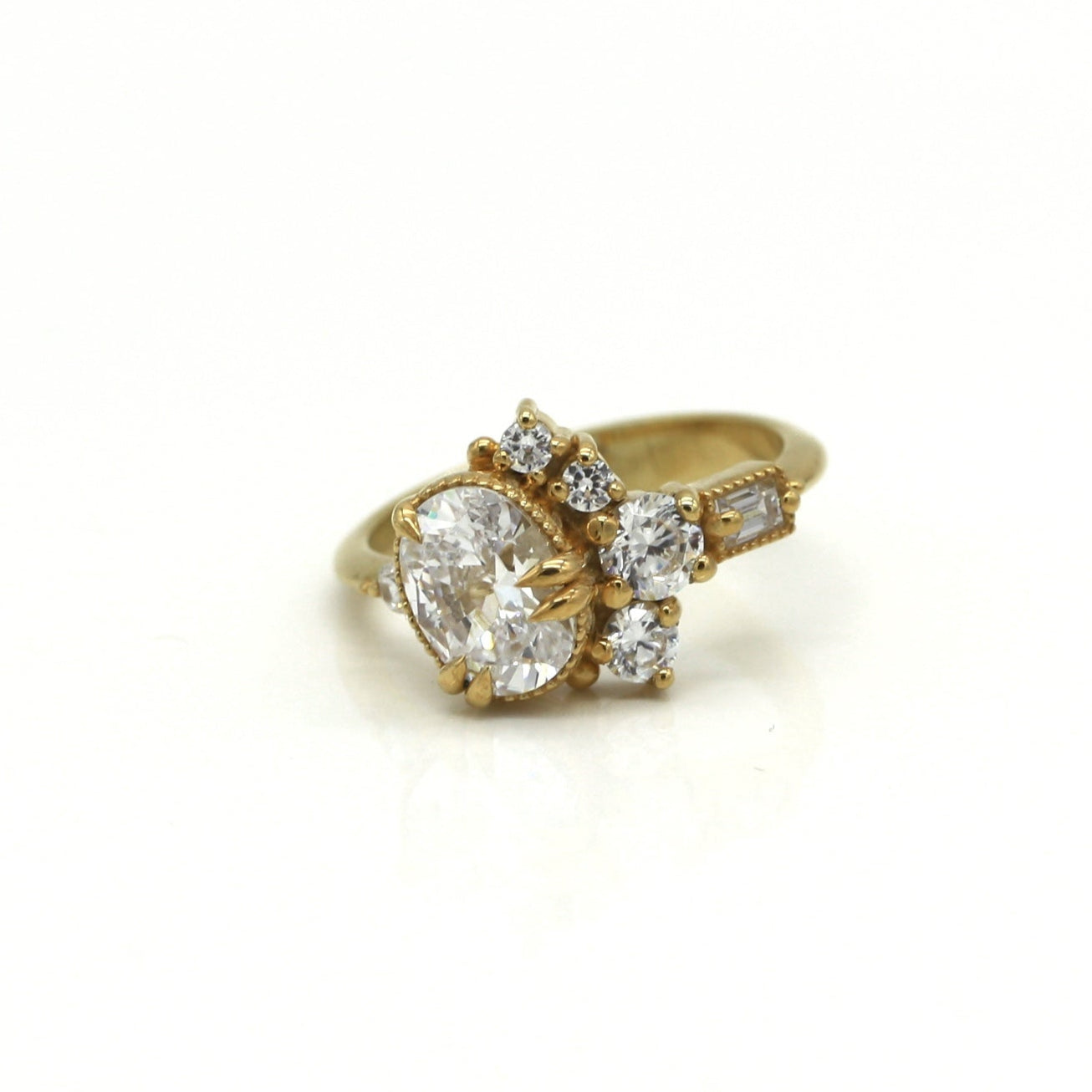 Lucretia Lab-Created Diamond Cluster Ring
