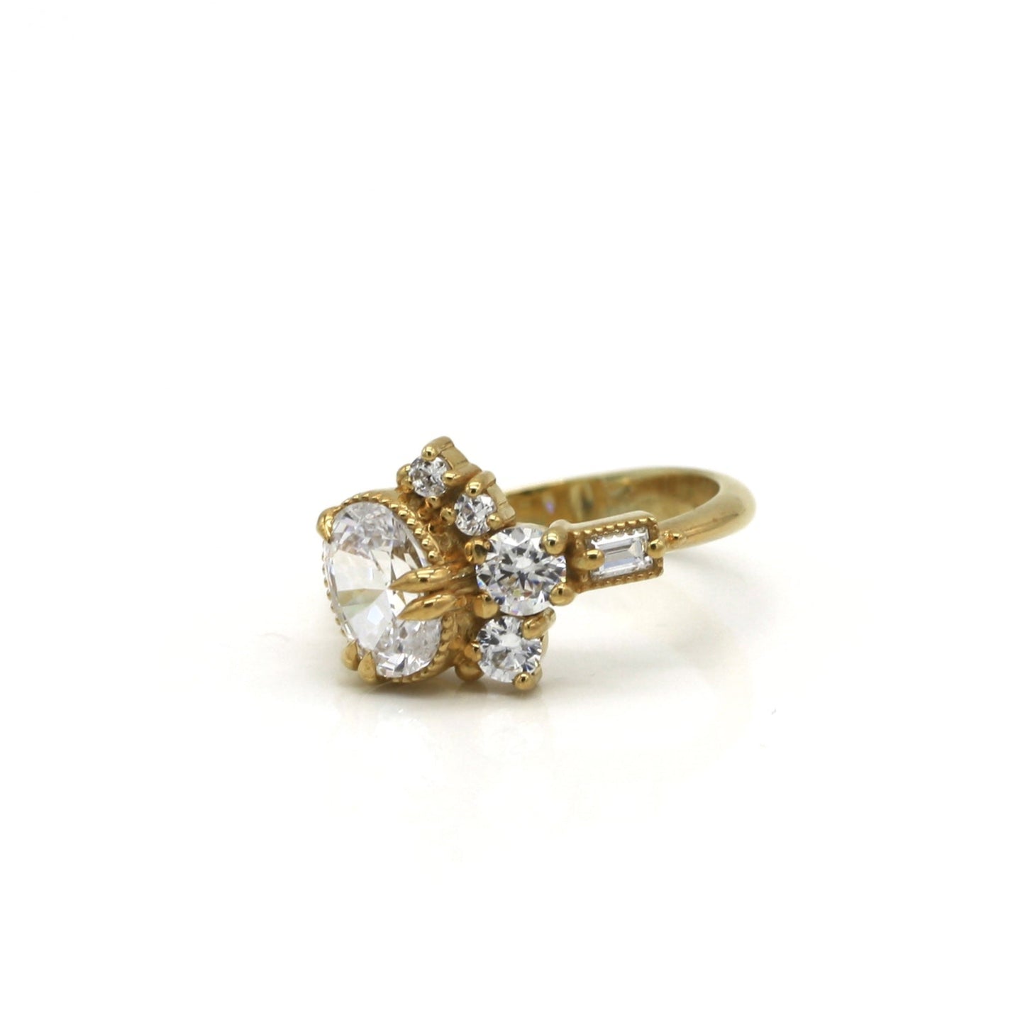 Lucretia Lab-Created Diamond Cluster Ring