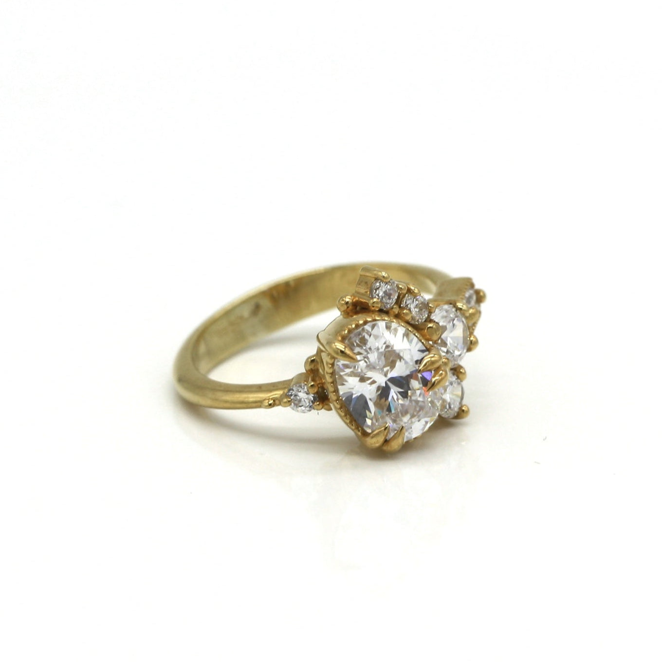 Lucretia Lab-Created Diamond Cluster Ring