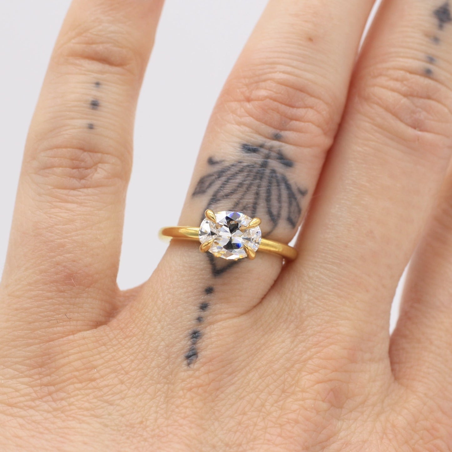 Seraphina East-West Lab Diamond Solitaire