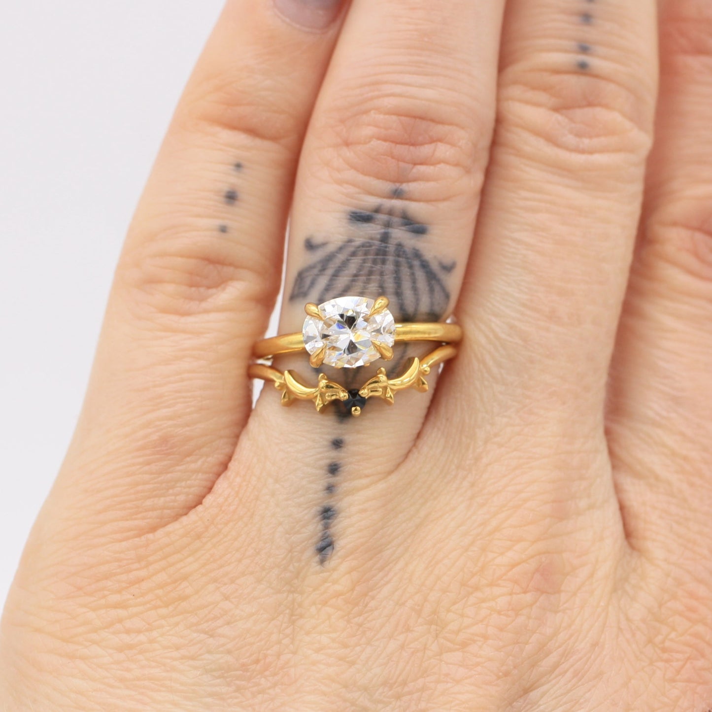 Seraphina East-West Lab Diamond Solitaire