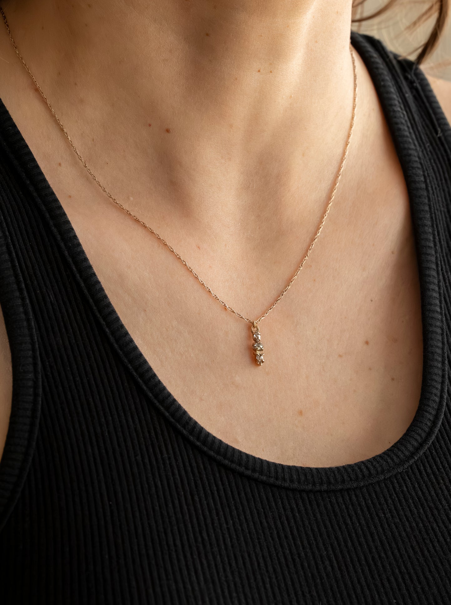 Oscura Salt and Pepper Diamond Pendant