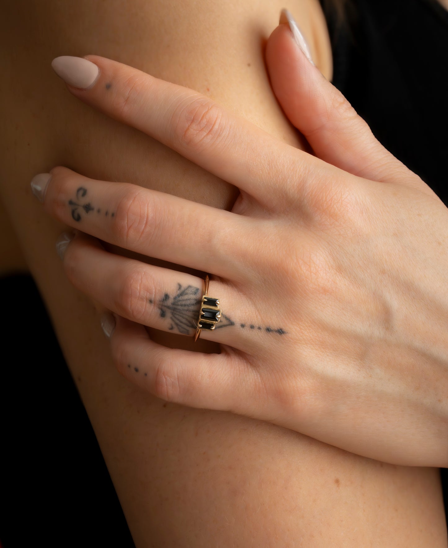 *SALE 15% off* Nox Black Spinel Ballerina Band