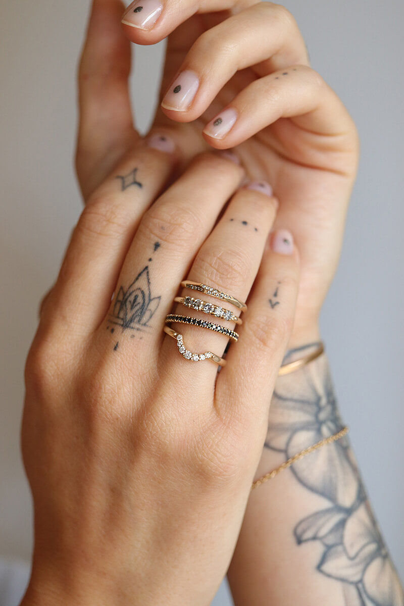 Lucia Silver Diamond Band