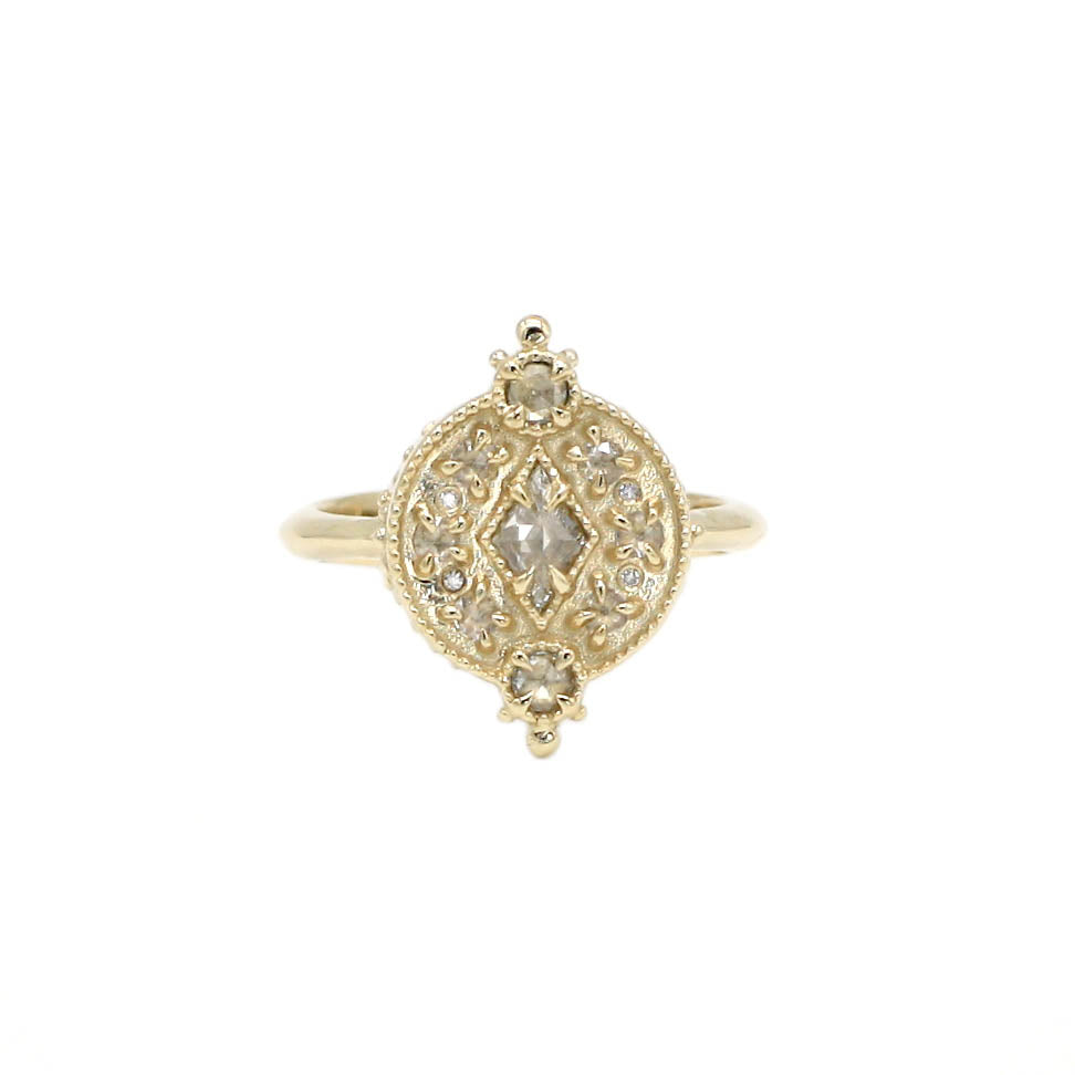 *SALE 35% off* Eowyn Rose Cut Diamond Shield Ring