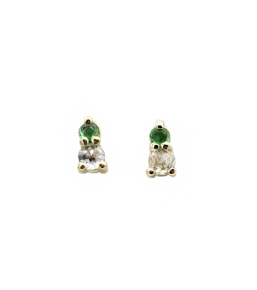Laetus Diamond and Emerald Studs