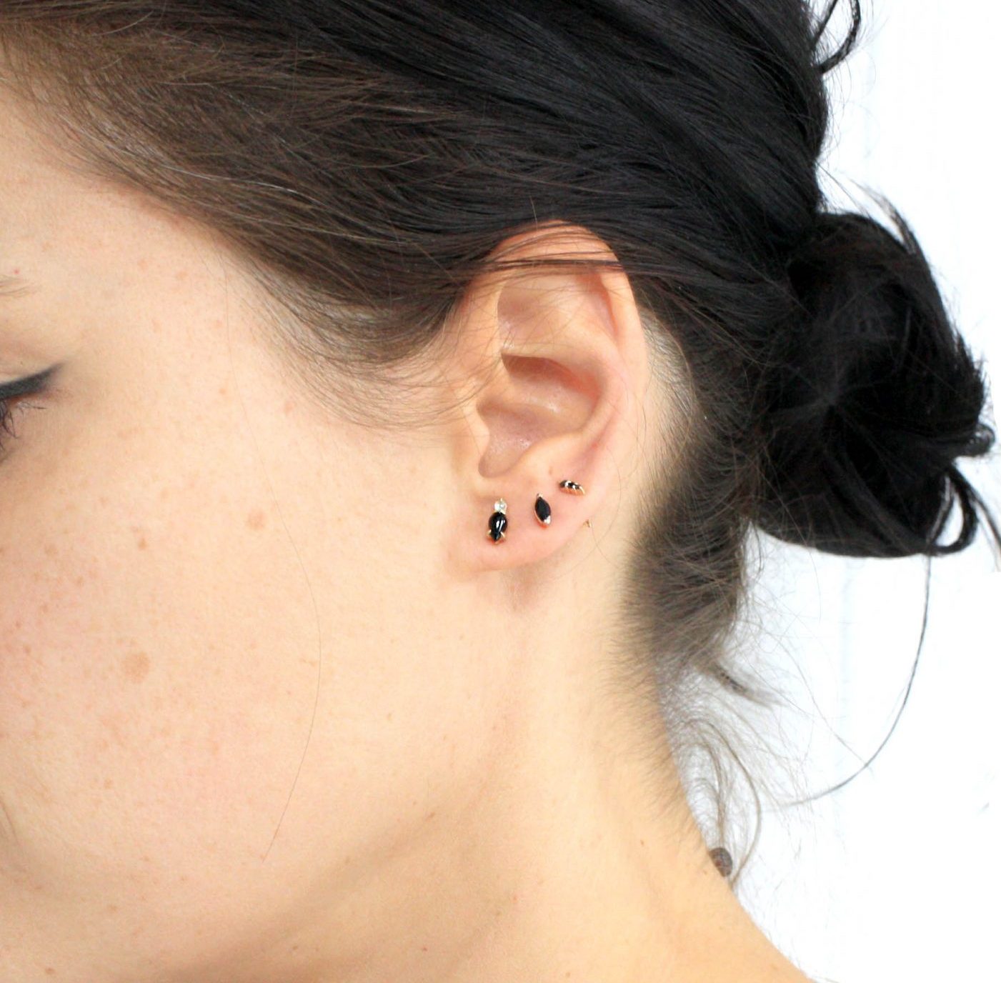 Nox Onyx and Moonstone Studs