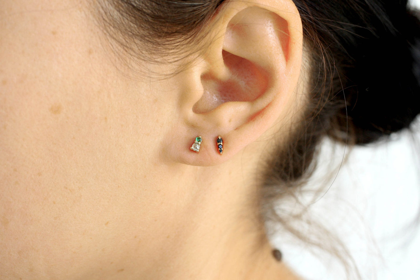Nox Triple Black Diamond Single Stud