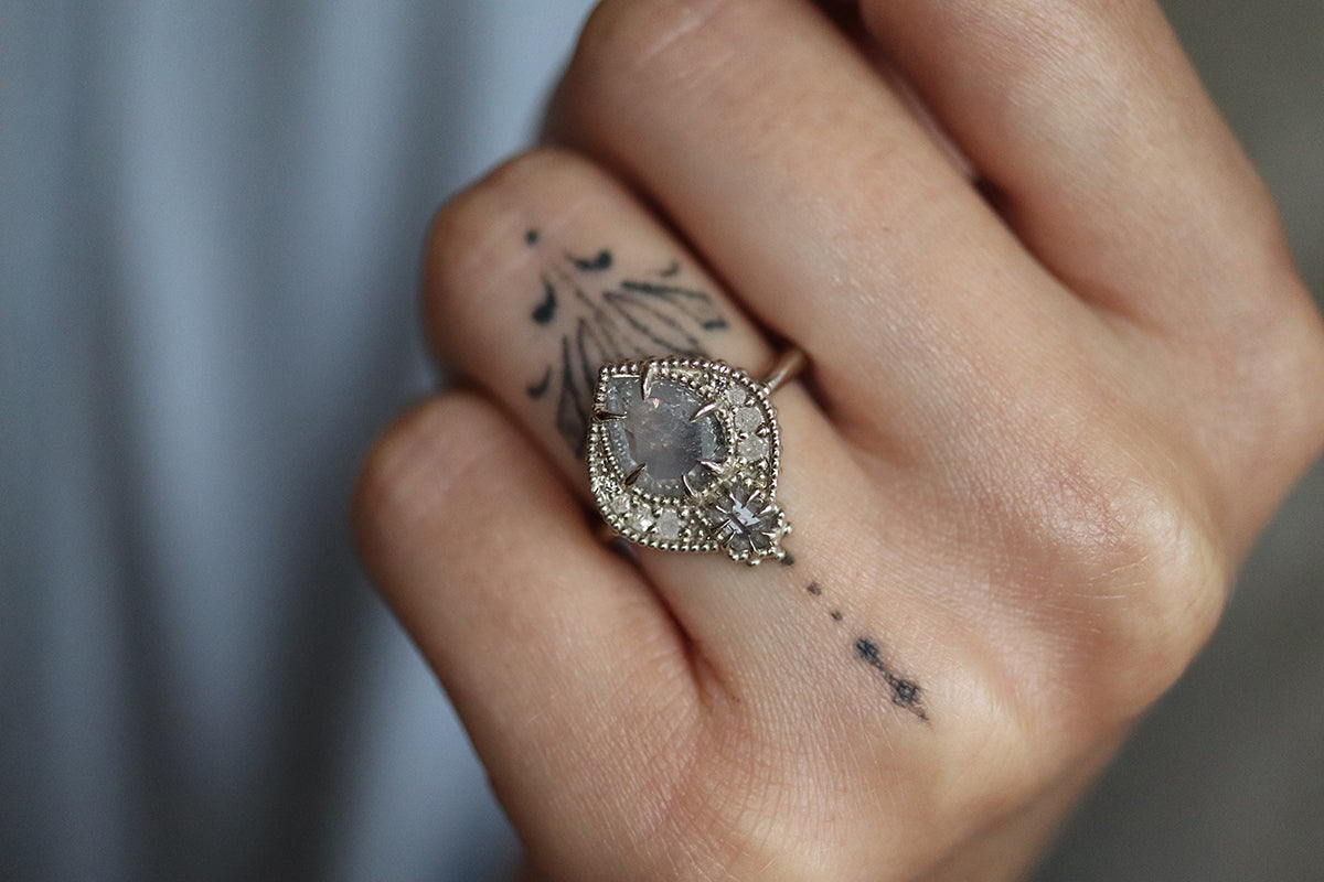 Eowyn Silver Pear Ring