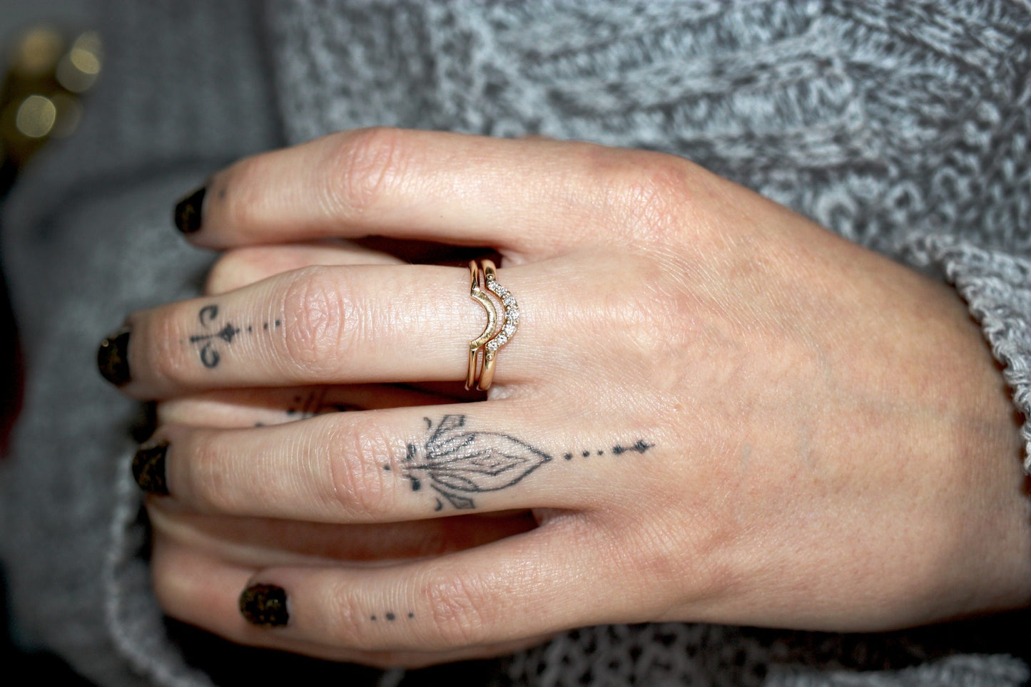 Isolde Curved Diamond Ring