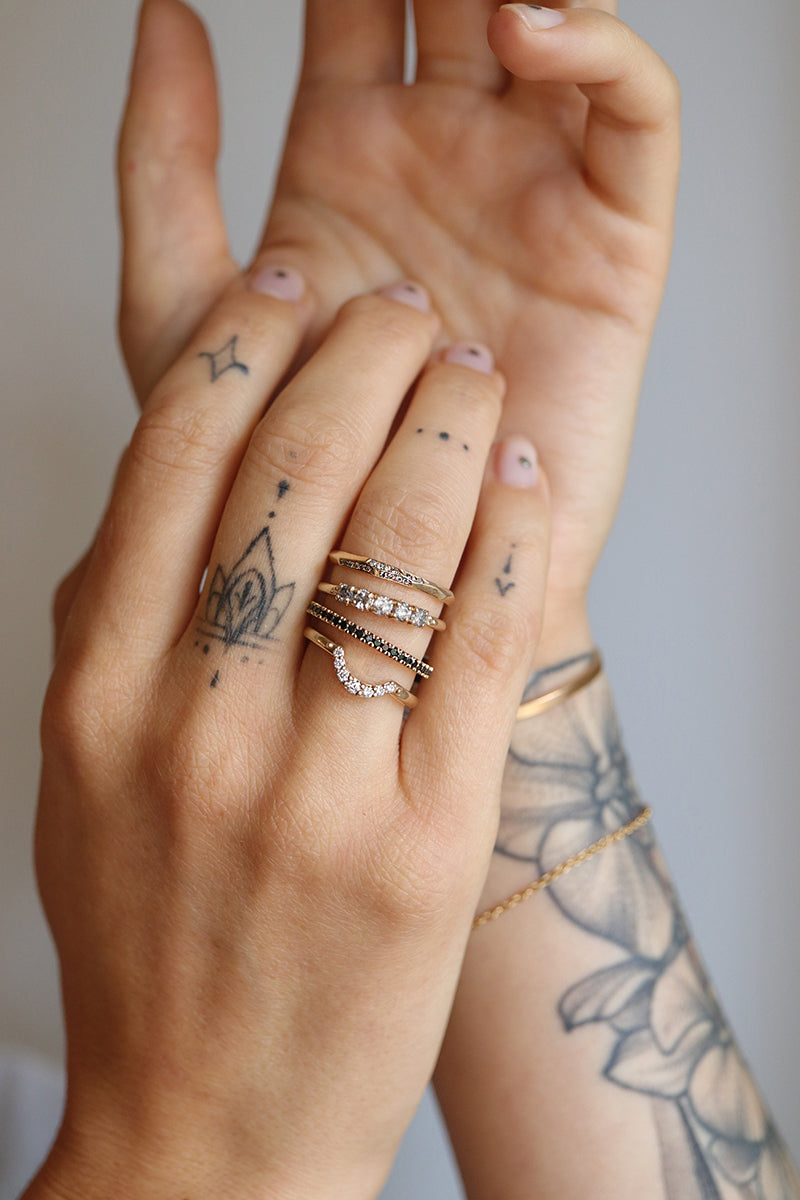 Isolde Curved Diamond Ring