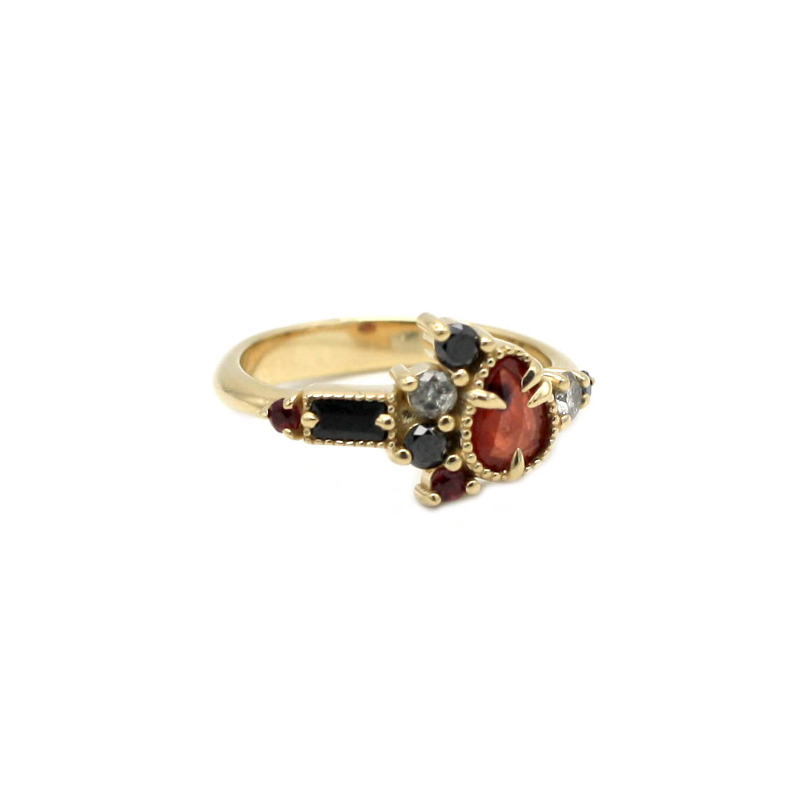 *SALE 15% off* Multis Red and Black Cluster Ring