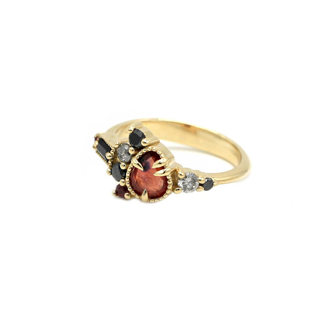 *SALE 15% off* Multis Red and Black Cluster Ring