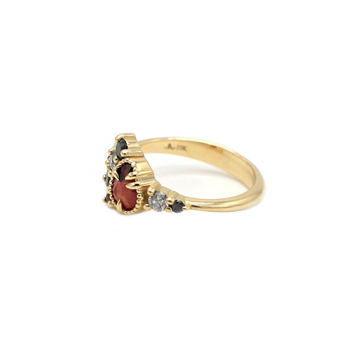 *SALE 15% off* Multis Red and Black Cluster Ring