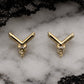 Luna V Champagne Diamond Studs