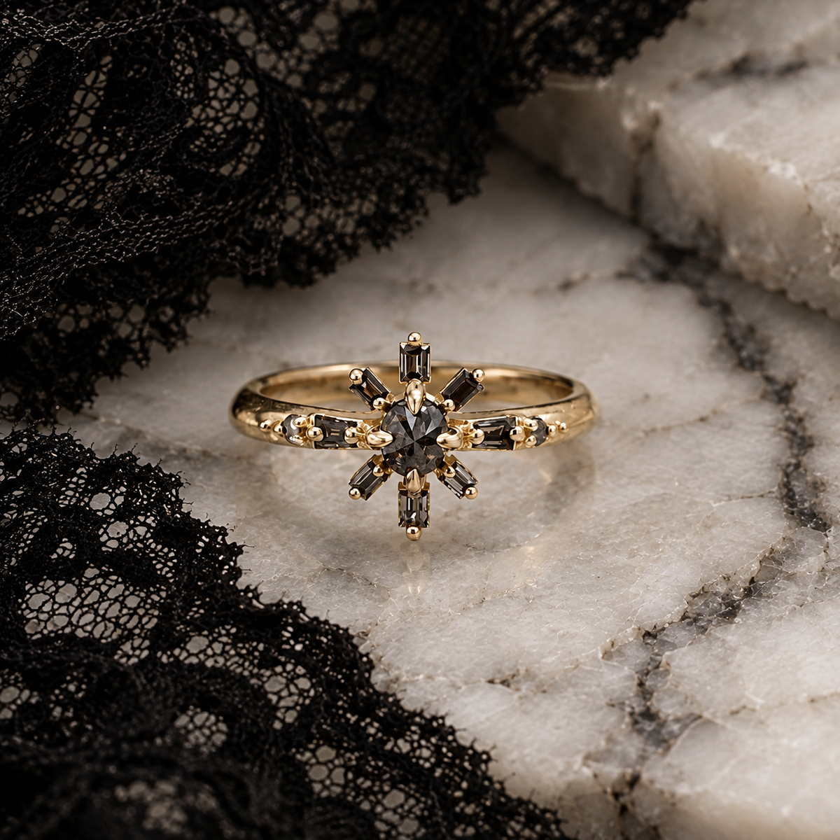 Aurora Champagne Diamond Ballerina Ring