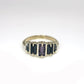 Nox Purple, Black and Silver Spinel Deco Step Ring