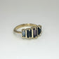 Nox Purple, Black and Silver Spinel Deco Step Ring