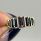 Nox Purple, Black and Silver Spinel Deco Step Ring