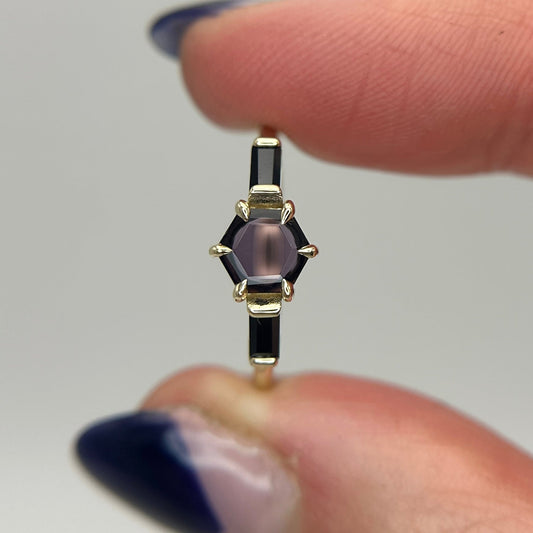 *SALE 15% off* Empire Purple and Black Spinel Ring