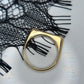 Oscura Black Diamond Signet Stacking Ring