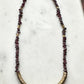 Maeve Garnet, Pyrite and Brass Bead Necklace