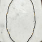 Maeve Tiny Black Spinel and Pyrite Bead Necklace