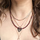 Maeve Red Garnet and Pyrite Bead Necklace