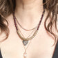 Maeve Garnet, Pyrite and Brass Bead Necklace