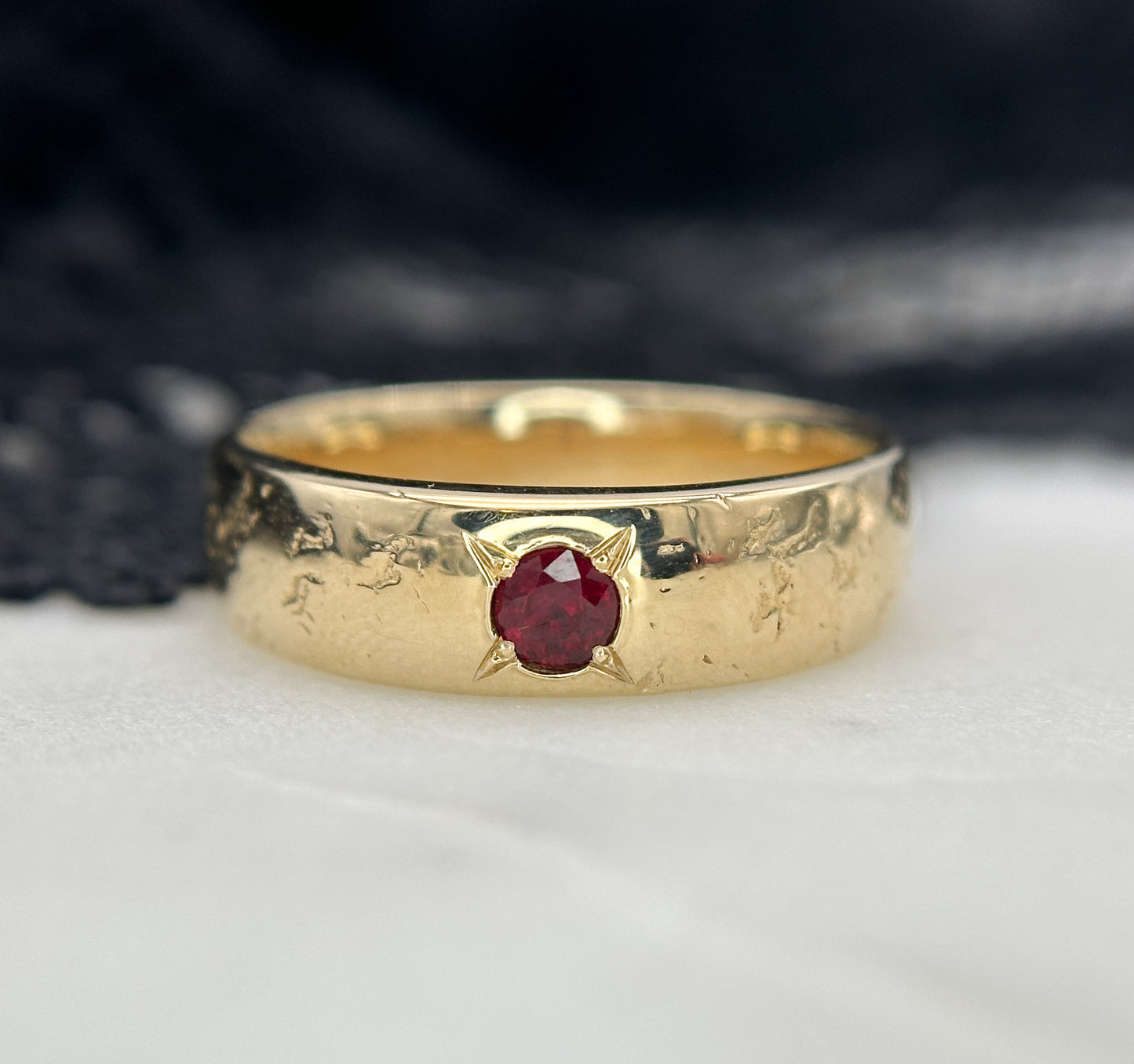 Hellenic Single Ruby Band