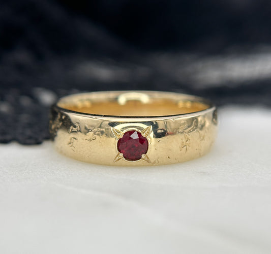 Hellenic Single Ruby Band