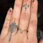 Reina Luna Light Salt & Pepper Moon Ring