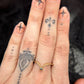 Reina Luna Dark Salt & Pepper Moon Ring