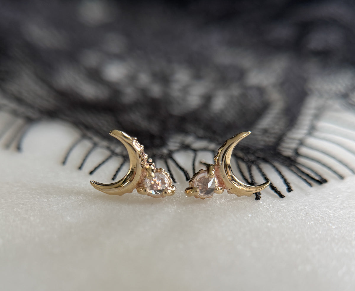Luna White Topaz Studs