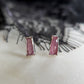 Minima Pink Sapphire Studs